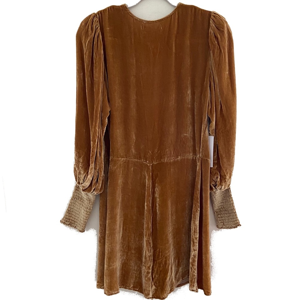 Reformation Boheme Long Sleeve Velvet Wrap Dress - Picture 6 of 16